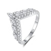 Wholesale Women's Geometric Minimalist Diamond Ring S925 Sterling Silver