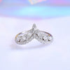 Wholesale Women's Geometric Minimalist Diamond Ring S925 Sterling Silver