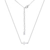 Wholesale Women's Geometric Minimalist 925 Silver Goldplated Side Chain Clavicle Necklace