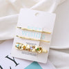 Wholesale Women's Geometric Mixed Color Crystal Diamond Alloy Handmade Duckbill Clip Hairpin Hair Accessories