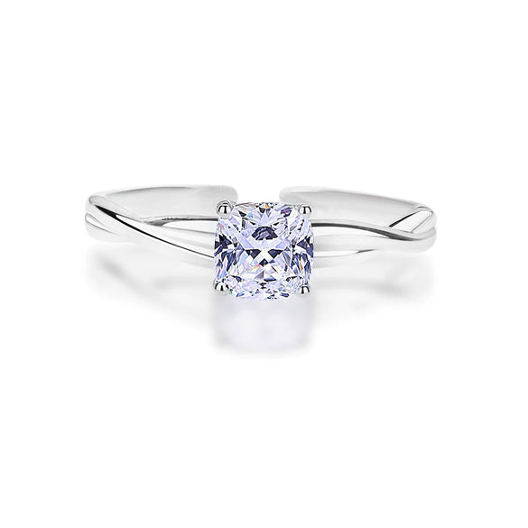 Wholesale Women's Geometric Mobius Emerald Ring 925 Sterling Silver Electroplated Niche Design Open Ring