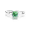 Wholesale Women's Geometric Mobius Emerald Ring 925 Sterling Silver Electroplated Niche Design Open Ring