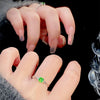 Wholesale Women's Geometric Mobius Emerald Ring 925 Sterling Silver Electroplated Niche Design Open Ring