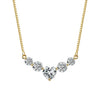Wholesale Women's Geometric Moissanite And S925 Silver Necklace Pendant Set With Electroplating