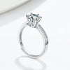Wholesale Women's Geometric Moissanite Ring S925 Sterling Silver Electroplated