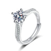Wholesale Women's Geometric Moissanite Ring S925 Sterling Silver Electroplated