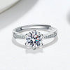 Wholesale Women's Geometric Moissanite Ring S925 Sterling Silver Electroplated