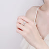 Wholesale Women's Geometric Moissanite Ring S925 Sterling Silver Electroplated