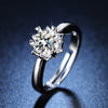 Wholesale Women's Geometric Moissanite Ring With Diamond Treatment In White Copper