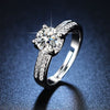 Wholesale Women's Geometric Moissanite Ring With Diamond Treatment In White Copper