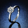 Wholesale Women's Geometric Moissanite Ring With Diamond Treatment In White Copper