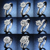 Wholesale Women's Geometric Moissanite Ring With Diamond Treatment In White Copper