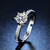 Wholesale Women's Geometric Moissanite Ring With Diamond Treatment In White Copper