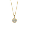 Wholesale Women's Geometric Moissanite Silver Microinlaid Fourleaf Clover Necklace With Oshaped Chain