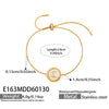 Wholesale Women's Geometric Moonshaped Stainless Steel Goldplated Bracelet