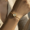 Wholesale Women's Geometric Moonshaped Stainless Steel Goldplated Bracelet