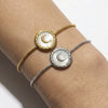 Wholesale Women's Geometric Moonshaped Stainless Steel Goldplated Bracelet
