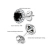 Wholesale Women's Geometric Mossan Diamond 925 Silver Earrings