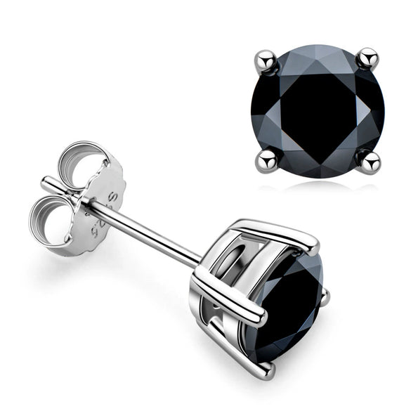 Wholesale Women's Geometric Mossan Diamond 925 Silver Earrings