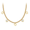 Wholesale Women's Geometric Motherofpearl Titanium Steel Electroplated Calendering Chain Necklace