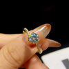 Wholesale Women's Geometric Multicolor Moissanite Ring 925 Silver Electroplated Minimalist Style