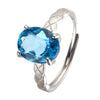 Wholesale Women's Geometric Natural Gem Set S925 Sterling Silver Ring