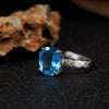 Wholesale Women's Geometric Natural Gem Set S925 Sterling Silver Ring