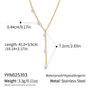 Wholesale Women's Geometric Natural Pearl Oshaped Chain Necklace Stainless Steel Pvd Furnace Vacuum Real Gold Plated Jewelry