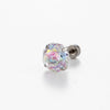 Wholesale Women's Geometric Octagonal Rose Cut Zircon Earrings Titanium Steel Metal