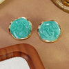 Wholesale Women's Geometric Oildripping Stainless Steel Earrings