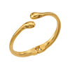 Wholesale Women's Geometric Open Bracelet Stainless Steel 18K Gold Plated Wrist Accessory Bangle