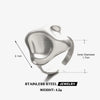 Wholesale Women's Geometric Open Ring In Titanium Steel And Resin With Hammer Pattern And Electroplating