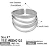 Wholesale Women's Geometric Open Ring Stainless Steel Gold Electroplated Accessories