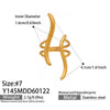 Wholesale Women's Geometric Open Ring Stainless Steel Gold Electroplated Accessories