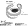 Wholesale Women's Geometric Open Ring Stainless Steel Gold Electroplated Accessories