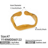 Wholesale Women's Geometric Open Ring Stainless Steel Gold Electroplated Accessories