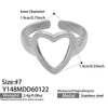 Wholesale Women's Geometric Open Ring Stainless Steel Gold Electroplated Accessories