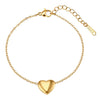 Wholesale Women's Geometric Original Design Electroplated Stainless Steel Heart Bracelet