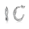 Wholesale Women's Geometric Original Design 304 Stainless Steel Zirconstudded Electroplated Earrings With 925 Silver Ear Needles