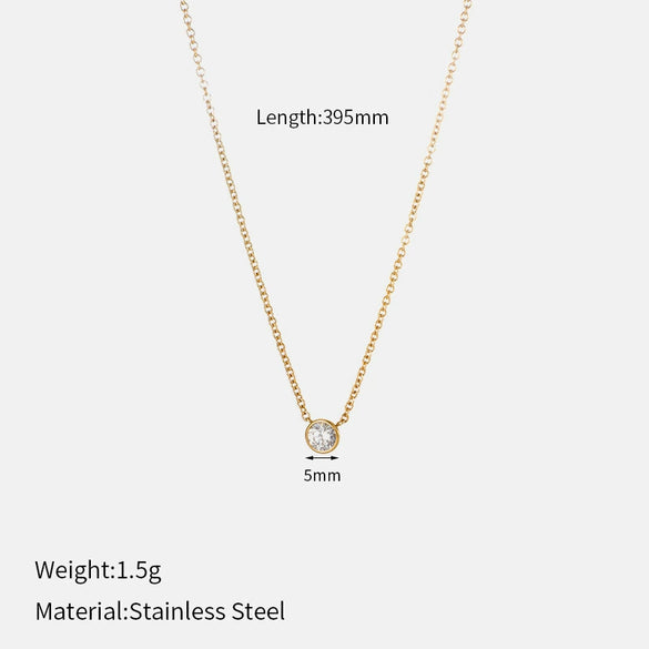 Wholesale Women's Geometric Oshaped Chain Necklace With Electroplating Design