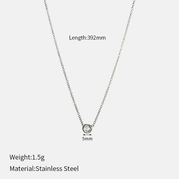 Wholesale Women's Geometric Oshaped Chain Necklace With Electroplating Design
