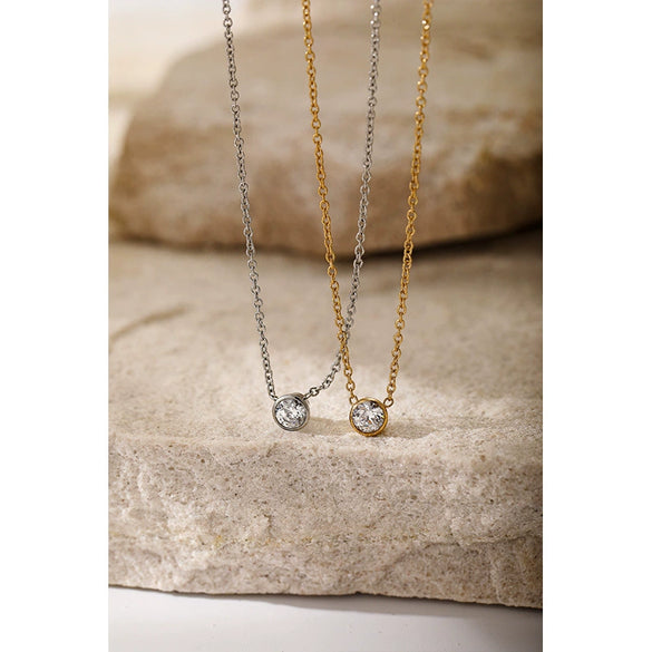 Wholesale Women's Geometric Oshaped Chain Necklace With Electroplating Design