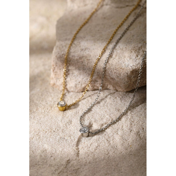 Wholesale Women's Geometric Oshaped Chain Necklace With Electroplating Design