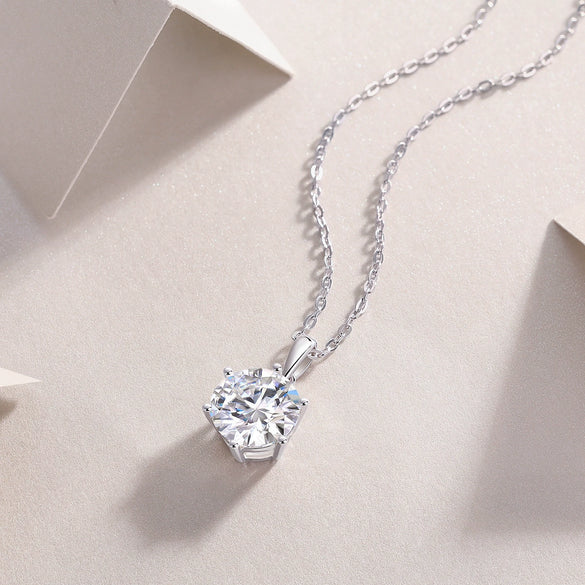 Wholesale Women's Geometric Oshaped Chain 925 Sterling Silver Inlaid Diamond Clavicle Necklace