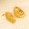 Wholesale Women's Geometric Oval Electroplated Titanium Steel And Stainless Steel Earrings