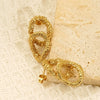 Wholesale Women's Geometric Oval Goldplated Titanium Steel Earrings With Stainless Steel Ear Needles