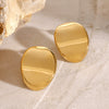 Wholesale Women's Geometric Oval Stainless Steel Electroplated Earrings