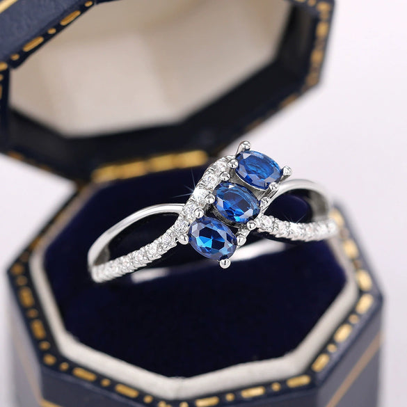 Wholesale Women's Geometric Oval Zircon Copper Ring