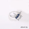 Wholesale Women's Geometric Oval Zircon Copper Ring