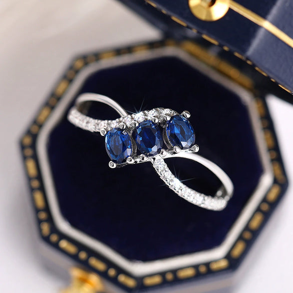 Wholesale Women's Geometric Oval Zircon Copper Ring